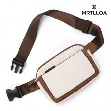 Lumbar Packs for Women, Leather Belt Bag Waterproof Everywhere Crossbody Waist Pack with Adjustable Strap Retro Sling Chest Bag for Work Running Travel Party
